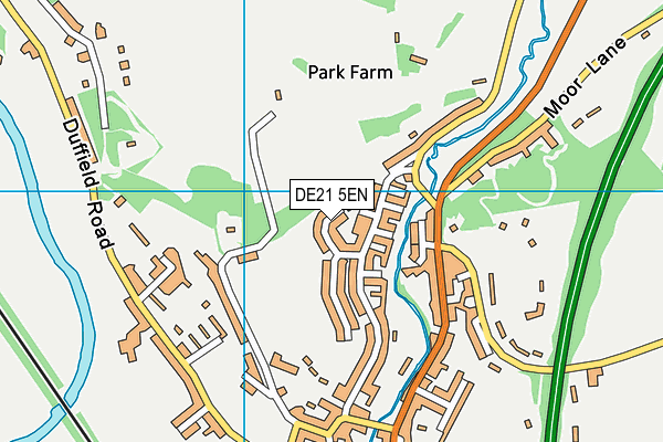 DE21 5EN map - OS VectorMap District (Ordnance Survey)