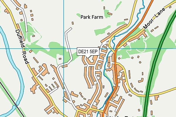 DE21 5EP map - OS VectorMap District (Ordnance Survey)