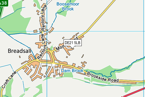 DE21 5LB map - OS VectorMap District (Ordnance Survey)