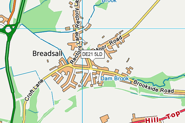 DE21 5LD map - OS VectorMap District (Ordnance Survey)