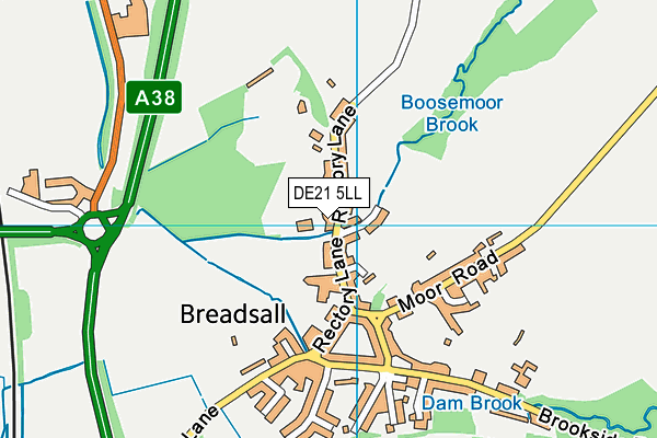 DE21 5LL map - OS VectorMap District (Ordnance Survey)