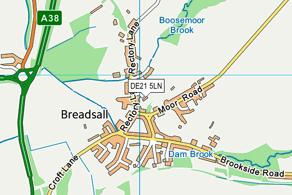 DE21 5LN map - OS VectorMap District (Ordnance Survey)