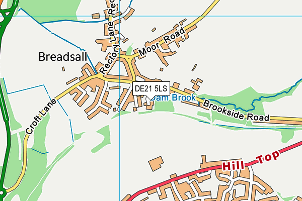 DE21 5LS map - OS VectorMap District (Ordnance Survey)