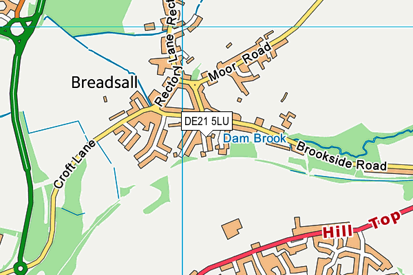 DE21 5LU map - OS VectorMap District (Ordnance Survey)