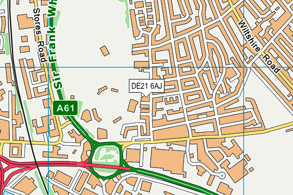 DE21 6AJ map - OS VectorMap District (Ordnance Survey)