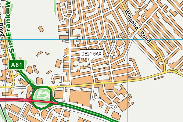 DE21 6AX map - OS VectorMap District (Ordnance Survey)