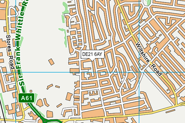 DE21 6AY map - OS VectorMap District (Ordnance Survey)
