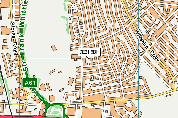 DE21 6BH map - OS VectorMap District (Ordnance Survey)