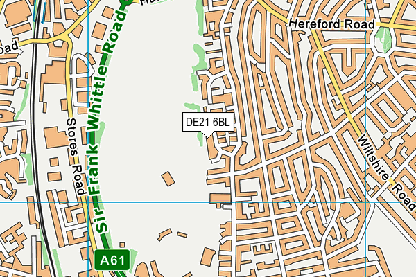 DE21 6BL map - OS VectorMap District (Ordnance Survey)