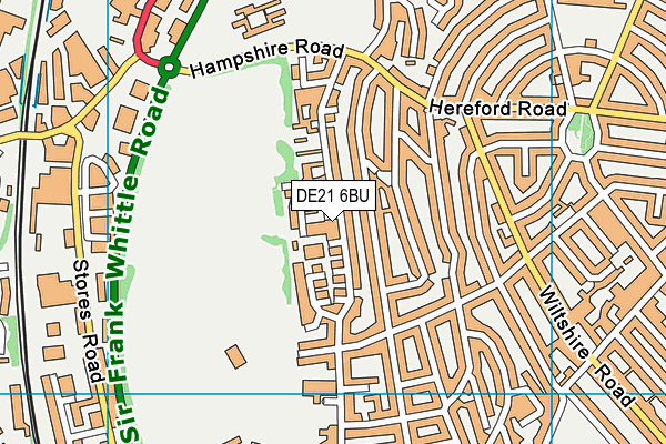 DE21 6BU map - OS VectorMap District (Ordnance Survey)