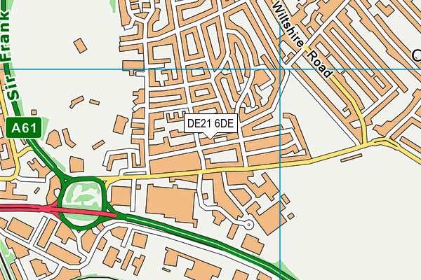 DE21 6DE map - OS VectorMap District (Ordnance Survey)