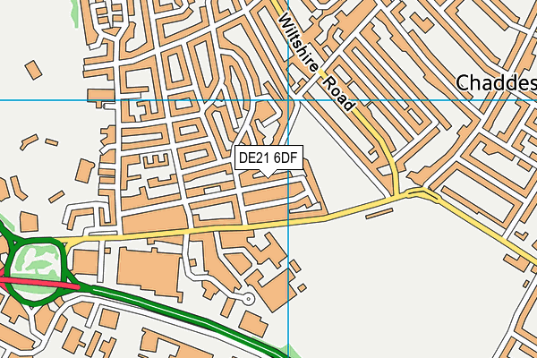 DE21 6DF map - OS VectorMap District (Ordnance Survey)