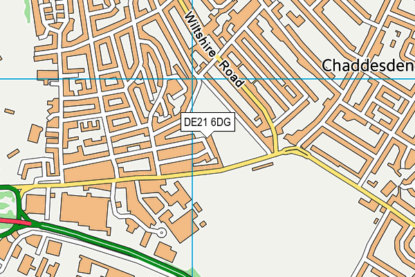 DE21 6DG map - OS VectorMap District (Ordnance Survey)