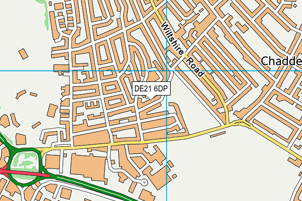 DE21 6DP map - OS VectorMap District (Ordnance Survey)