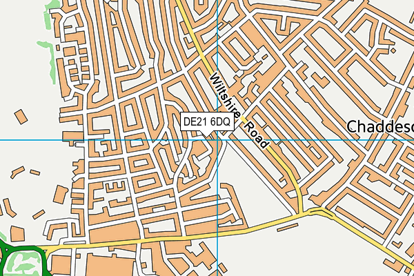 DE21 6DQ map - OS VectorMap District (Ordnance Survey)