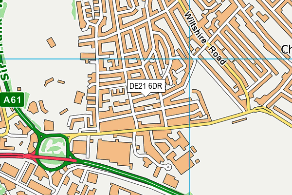 DE21 6DR map - OS VectorMap District (Ordnance Survey)