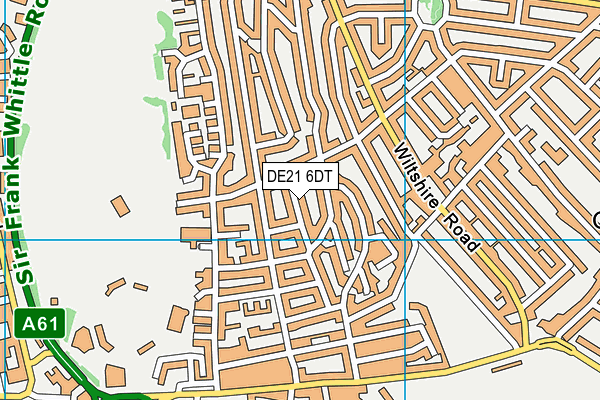 DE21 6DT map - OS VectorMap District (Ordnance Survey)