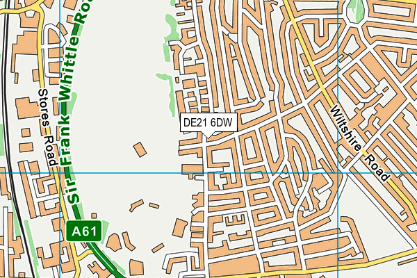 DE21 6DW map - OS VectorMap District (Ordnance Survey)