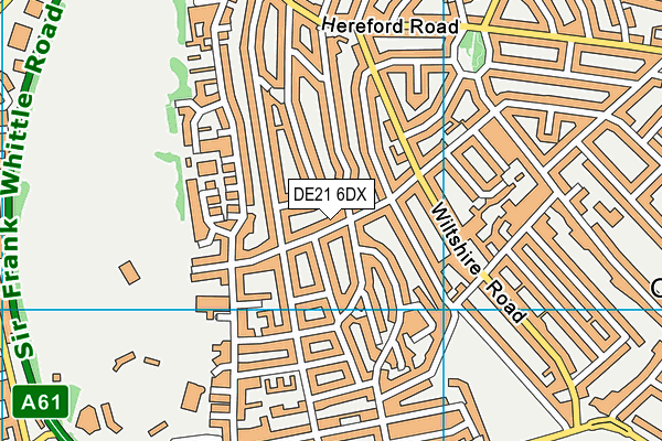 DE21 6DX map - OS VectorMap District (Ordnance Survey)