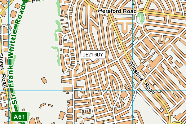 DE21 6DY map - OS VectorMap District (Ordnance Survey)