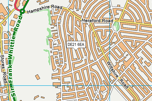 DE21 6EA map - OS VectorMap District (Ordnance Survey)