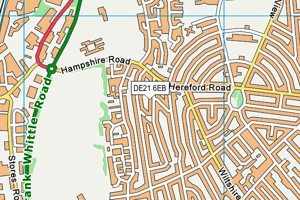 DE21 6EB map - OS VectorMap District (Ordnance Survey)