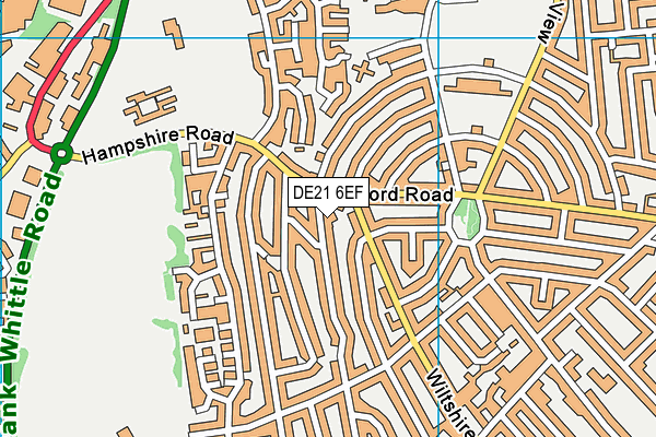 DE21 6EF map - OS VectorMap District (Ordnance Survey)
