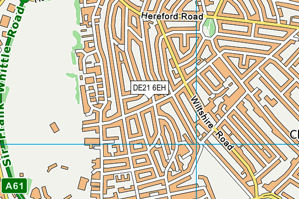 DE21 6EH map - OS VectorMap District (Ordnance Survey)