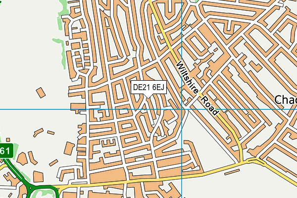 DE21 6EJ map - OS VectorMap District (Ordnance Survey)