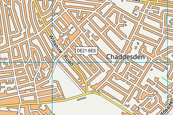 DE21 6ES map - OS VectorMap District (Ordnance Survey)