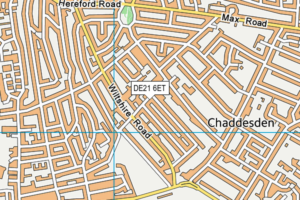 DE21 6ET map - OS VectorMap District (Ordnance Survey)