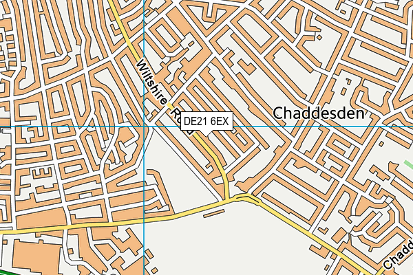 DE21 6EX map - OS VectorMap District (Ordnance Survey)