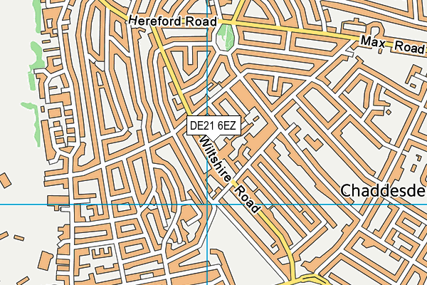DE21 6EZ map - OS VectorMap District (Ordnance Survey)