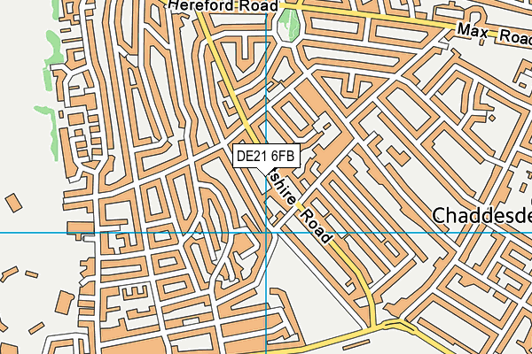 DE21 6FB map - OS VectorMap District (Ordnance Survey)