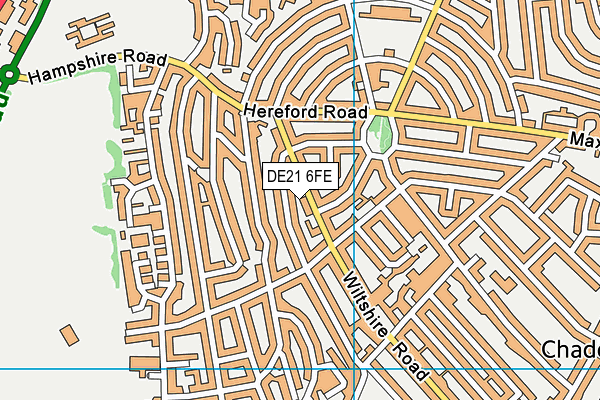 DE21 6FE map - OS VectorMap District (Ordnance Survey)