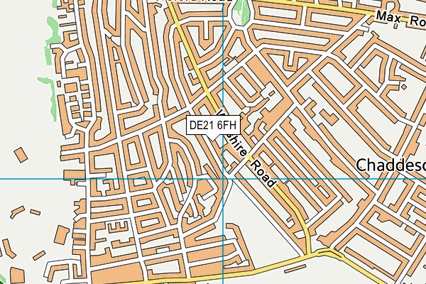 DE21 6FH map - OS VectorMap District (Ordnance Survey)