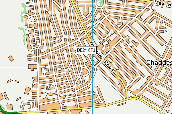 DE21 6FJ map - OS VectorMap District (Ordnance Survey)