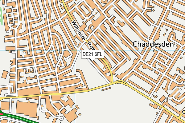 DE21 6FL map - OS VectorMap District (Ordnance Survey)