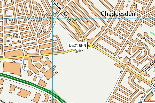 DE21 6FN map - OS VectorMap District (Ordnance Survey)
