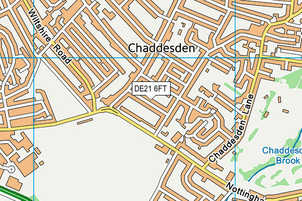 DE21 6FT map - OS VectorMap District (Ordnance Survey)