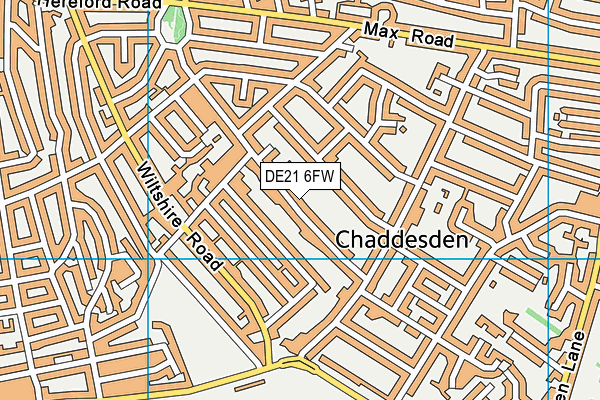 DE21 6FW map - OS VectorMap District (Ordnance Survey)