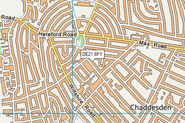 DE21 6FY map - OS VectorMap District (Ordnance Survey)