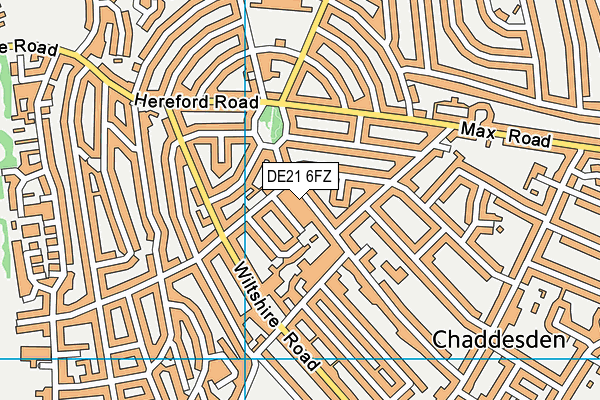 DE21 6FZ map - OS VectorMap District (Ordnance Survey)