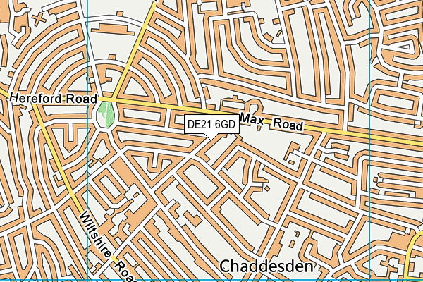 DE21 6GD map - OS VectorMap District (Ordnance Survey)