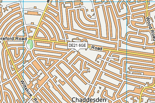 DE21 6GE map - OS VectorMap District (Ordnance Survey)