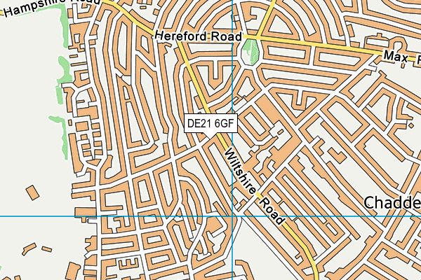 DE21 6GF map - OS VectorMap District (Ordnance Survey)