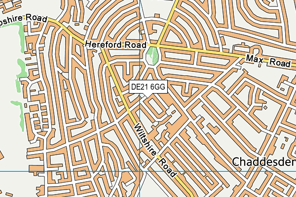 DE21 6GG map - OS VectorMap District (Ordnance Survey)