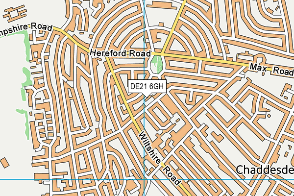 DE21 6GH map - OS VectorMap District (Ordnance Survey)