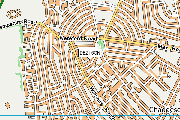 DE21 6GN map - OS VectorMap District (Ordnance Survey)