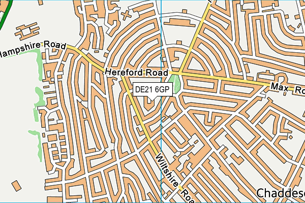 DE21 6GP map - OS VectorMap District (Ordnance Survey)